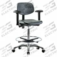 Ergonomic Chair: Polyurethane, Arms Included, Ht Range 24 1/2 in to 34 3/4 in, 16 in Seat Wd, Adj (MPN BR-PHBCH-CR-T0-A1-CF-CC-BLK). Key specifications — Foot Support: Yes; Back Tilt Backward: 13.5°; Back Tilt Forward: 10.5°; Base Material: Aluminum; Brand: APPROVED VENDOR; Product Type: Ergonomic Chair; ESD-Safe: Not ESD Safe.