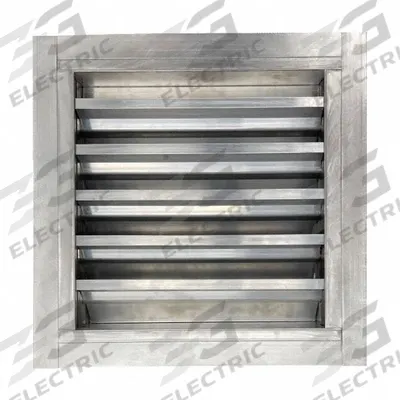 Dayton Intake Louver: Flanged, Flush Mount, 53 1/2 in H, 23 1/2 in W, Aluminum - Drainable Adjustable-Blade Louvers
