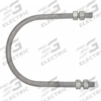 PARKER Accumulator Mounting U-Bolt: 4WB43/4WB45, 2.44 in Inside Dia., Galvanized Steel (MPN 0854370000GRG). Key specifications — attr98883: PARKER; attr95465: 4WB45; attr95468: Galvanized Steel.