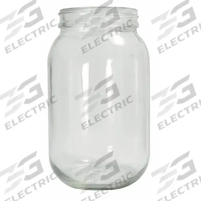 APPROVED VENDOR Safety Coated Bottle: 1.92 L, 83-400 mm, Colorless, 6 Bottles - Clear Wide Mouth Round Glass Lab Bottles