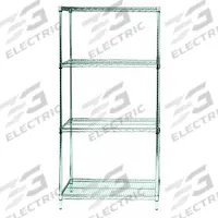 APPROVED VENDOR Wire Shelving Unit: Starter, 48 in x 18 in, 63 in Overall Ht, 4 Shelves, Silver (MPN WR63-1848S). Key specifications — Recommended Environments: Dry; Color: Silver; Material: Stainless Steel; Brand: APPROVED VENDOR.