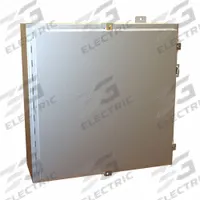 HAMMOND Electrical Enclosure: Aluminum, 24 in x 24 in x 8 in, NEMA 12/13/4/4X, w/Panel, Solid Cover (MPN 1418N4ALJ8). Key specifications — Closure Method: Clamps; Brand: HAMMOND; Knockouts: Not Included.