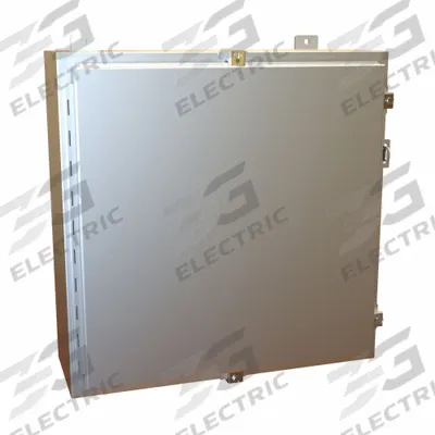 HAMMOND Electrical Enclosure: Aluminum, 24 in x 24 in x 8 in, NEMA 12/13/4/4X, w/Panel - Aluminum Washdown Enclosures