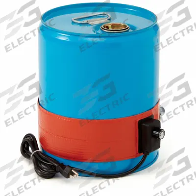BRISKHEAT Drum Heater: 115V AC, 550 W Watts, 0°F to 425°F, Drums - Drum & Bucket Band Heaters