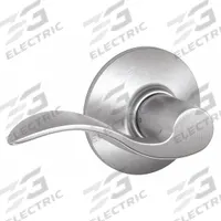 SCHLAGE Door Lockset: Passage Lever Locksets, Chrome, ADA Compliant (MPN F10 ACC 626). Key specifications — Ligature Resistance: Not Ligature-Resistant; Brand: SCHLAGE; Lockset Function ANSI Code: F75; Visual Indicator Message: No Message; Lockset Style: Accent; ADA Compliant: Yes; Finish: Satin Chromium-Plated : Zinc.
