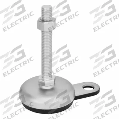 JW WINCO Male-End Leveling Mount: Swiveling Stud, 1/2"-13 Thread Size, 3.94 in - Non-Skid Male Leveling Mounts