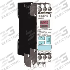 SIEMENS Digital Monitoring Relay: DIN-Rail Mounted, 15 A Current Rating, 24V AC/DC, Screw (MPN 3UG4622-1AA30). Key specifications — Adjustment Method: Switch; Electrical Connection: Screw Terminal; Monitored Parameters: Undercurrent; Mounting Style: Snap On; Status Indicator: No Indicator; Trip Point: 0.05 to 10 A; Trip Point Type: Adjustable; Brand: SIEMENS.