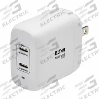 EATON TRIPP LITE Usb Charger: 120V AC/230V AC, 1.2A, 50/60Hz, 2 Output Connectors, White (MPN U280-W02-40C2-G). Key specifications — Power Requirement: 120V AC; 230V AC, 1.2A, 50; 60Hz; Output Connection Type: (2) USB C Female; Color: White; Brand: EATON TRIPP LITE.