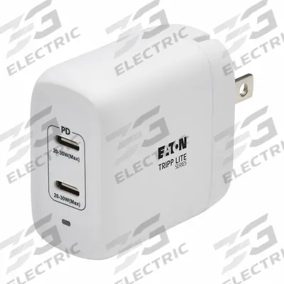 EATON TRIPP LITE Usb Charger: 120V AC/230V AC, 1.2A, 50/60Hz, 2 Output Connectors - Wall Chargers
