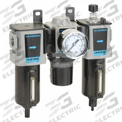 WILKERSON Filter/Regulator/Lubricator: 1/2 in NPT, 85 cfm, 250 psi Max Op Pressure, 5 micron (MPN C18-04-FLG0B). Key specifications — attr109588: C18; attr109524: WILKERSON.