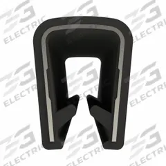 FAIRCHILD Edge Trim: Double Gripping Finger, 10 ft Overall Lg, PVC Outer, 11/16 in Leg Lg (MPN 0343-10). Key specifications — Brand: FAIRCHILD; Color: Black; Outer Material: PVC; Profile Shape: Double Gripping Finger; _Gripping Style: Double Tongue.