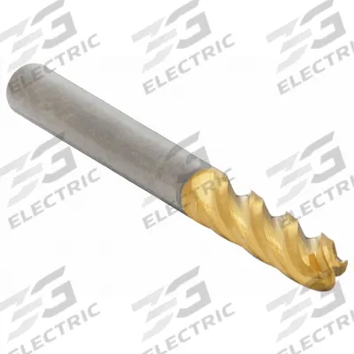 APPROVED VENDOR Ball End Mill: Carbide, TiN Coated, 4 Flute, 1/4" Mill Dia, 3/4" LOC - General Purpose Carbide Ball End Mills