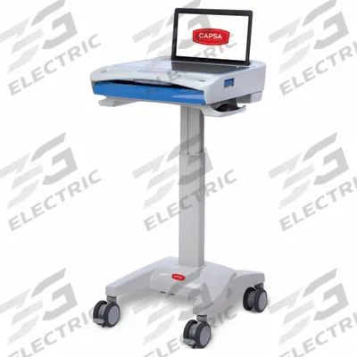 CAPSA HEALTHCARE Laptop Cart: Aluminum - Mobile Medical Equipment Workstations