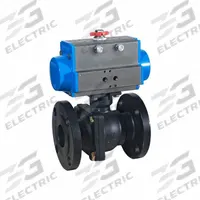 BONOMI Pneumatically Actuated Two-Way Ball Valve: 1 1/2 in Size, Carbon Steel, Flange x Flange (MPN 8P766001-1-1/2-C2). Key specifications — Brand: BONOMI; Pilot Solenoid Voltage: 24V DC.