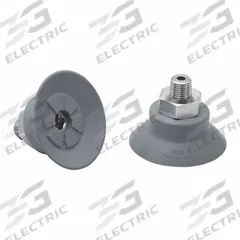 SCHMALZ Vacuum Pad Assembly: 1/8 in NPT, 44 mm Pad Dia, NBR, 55 A, Gray, 23.2 mm Pad Ht (MPN 10.01.01.15088). Key specifications — attr1019168: 55 A; attr1019165: 10.01.01.15088; attr1019167: SCHMALZ; attr1019180: Gray.