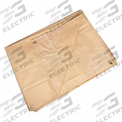 APPROVED VENDOR Tarp: 23.5 ft Lg, 11.33 ft Wd, Heavy Duty, 20 mil, Vinyl, Tan - Vinyl Tarps