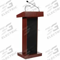 OKLAHOMA SOUND Sound Lectern: Mahogany, Amplifier/Clip-On Microphone/Mounted Gooseneck Microphone (MPN 800X-MY). Key specifications — Color: Mahogany; Brand: OKLAHOMA SOUND; Includes Battery: No; Material: Laminate; Sound System Included: Mounted Gooseneck Microphone; Includes Document Rail: Yes.