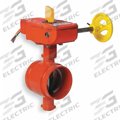 GRUVLOK Butterfly Valve: 5 in Pipe Size, Clamp, 300 psi Max. Pressure (CWP), For Water Media - Ductile Iron Fire-Protection Butterfly Valves