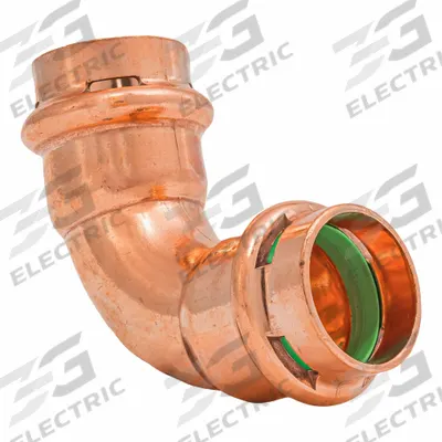 QUICKFITTING SUREPRESS Press Copper 90-Degree Elbow: 3/4 in CTS x 3/4 in CTS size - Plumbing Copper & Bronze Press Tube Fittings with Seal Window