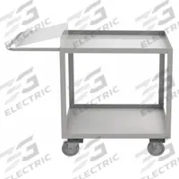 DURHAM MFG Utility Cart: 1,200 lb, 2 Shelves, 51 in L x 18 in W x 39 in H Overall Dim, Flat (MPN SOPC1618362ALU5PU). Key specifications — Caster Wheel/Tread Material: Polyurethane; Brand: DURHAM MFG; Caster/Wheel Configuration: (2) Swivel with Brake.