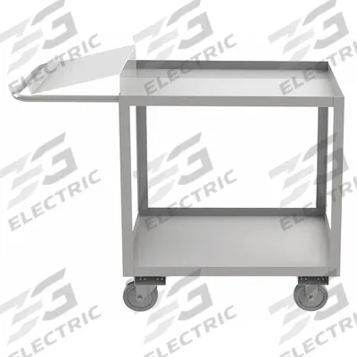 DURHAM MFG Utility Cart: 1,200 lb, 2 Shelves, 51 in L x 18 in W x 39 in H Overall Dim - Corrosion-Resistant Order-Picking Utility Carts with Lipped Metal Shelves