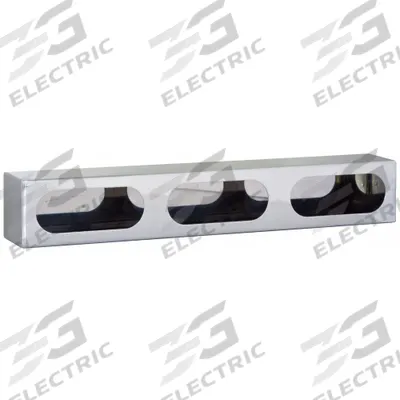 BUYERS PRODUCTS Light Box: Light Box, Gray, Stainless Steel, 25 in Lg, 3 in Ht - Vehicle Light Mounts & Brackets