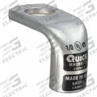 FUSION Lug Starter/Ground: Heavy Wall Lug, Crimp/Lug, Tin Plated Copper, 1/0 ga, Black, Bent Elbow (MPN 6410HL). Key specifications — attr176858: Bent Elbow; attr176857: Yes; attr176856: Heavy Wall Lug; attr160377: Tin Plated Copper; attr160378: 1/0 ga; attr520119: 1/2 in; attr160375: Black; attr160370: FUSION.