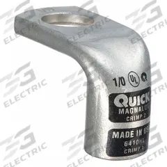 FUSION Lug Starter/Ground: Heavy Wall Lug, Crimp/Lug, Tin Plated Copper, 1/0 ga, Black, Bent Elbow (MPN 6410HL). Key specifications — attr176858: Bent Elbow; attr176857: Yes; attr176856: Heavy Wall Lug; attr160377: Tin Plated Copper; attr160378: 1/0 ga; attr520119: 1/2 in; attr160375: Black; attr160370: FUSION.