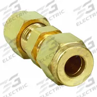 PARKER Compression Fitting Union: 1/4 in OD x 1/4 in OD Size, Compression x Compression, Brass (MPN 4SC4-B). Key specifications — Compatible Fitting Brands: Parker A-LOK; Brand: PARKER.