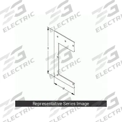 HAMMOND MANUFACTURING Wireway Drop Hanger: 4 in Wd, 4 in Ht, 11 3/4 in Ht, Stainless Steel - Hangers for Corrosion-Resistant Washdown Wireways