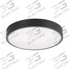 LED Flush Mount: 19 in Dia, Black, 3 in Ht, 3,200 lm, 3000K/3500K/4000K, 46 W, 120V AC, Octavia (MPN OTVF1932LAJD1BK). Key specifications — Voltage: 120V AC; Brand: AFX INC.; For Bulb Type: Integrated LED; Includes Bulb: Yes; Color Temperature: 3500K; Housing Finish/Color (Broad): Black.