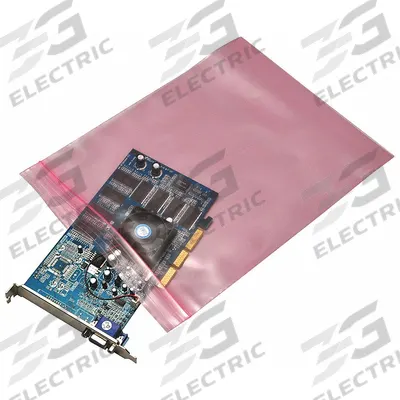 APPROVED VENDOR Reclosable Bag: 4 mil Thick, 12 in Wd, 12 in Lg, Hang Hole Not Included - Antistatic Reclosable Poly Bags