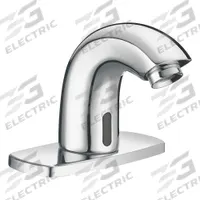 SLOAN Bathroom Sensor Faucet: SF, Brass, Chrome Finish, Single-Post, Battery, Back-Check Tee (MPN SF2150-4). Key specifications — Brand: SLOAN; Includes: (4) AA Alkaline Battery; Series: SF.