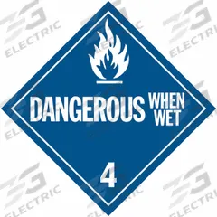 STRANCO INC DOT Container Placard: Dangerous When Wet, 10 3/4 in x 10 3/4 in, Placard, 10 PK (MPN DOTP-0044-V10). Key specifications — Brand: STRANCO INC; Message: Dangerous When Wet.
