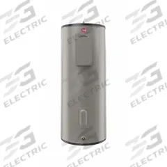 RHEEM Electric Water Heater: 208V AC, 40 gal, 6,000 W, Single/Three Phase, 48.3 in Ht, 30 gph @ 40°F (MPN ELD40-TB). Key specifications — Phase: Single; Brand: RHEEM.