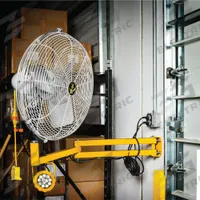 JAN FAN Mounted Fan: 24 in Blade Dia, 1/4 hp Motor Horsepower, 2 Speeds, Non-Oscillating, Steel, ETL (MPN JF-AAM24-DCS-S). Key specifications — Brand: JAN FAN; Number of Speeds: 2; Voltage: 115 V.