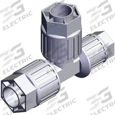 SMC High Purity Fitting: 3/4 in OD x 3/4 in OD x 1/2 in OD Size - PFA Compression Tube Fittings