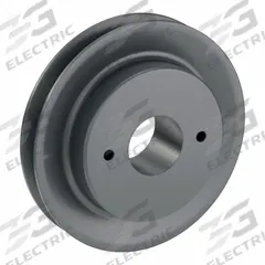 APPROVED VENDOR V-Belt Pulley: AK56, 1 Groove, 5.45 in OD, Bushed Bore, H/QT, Cast Iron, Webbed (MPN AK56H). Key specifications — Pulley Industry Number: AK56; Pitch Diameter: 4.86 in (3L); For Belt Section (broad, with similar types): 4L, A, or AX.