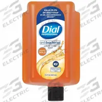 DIAL Hand Soap Refill: 5 5/8 in Ht, 3 3/8 in Wd, 2 1/2 in Dp, Cartridge Bottle Refill, Gold, 34037 (MPN 98561). Key specifications — Fragrance: Refreshing Clean; Color: Gold; Refill Style: Cartridge Bottle; Compatible Grainger Part Number: 807HR9; Compatible Manufacturer Part Number: 34037; Product Type: Hand Soap Refill.