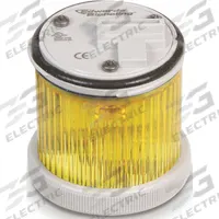 EDWARDS SIGNALING Tower Light Module: Flashing/Steady, 120V AC, Yellow, 48 mm Overall Dia, 200 Class (MPN 248LEDMY120A). Key specifications — Brand: EDWARDS SIGNALING; Compatible with Series: 200 Class; Lens Color: Yellow; Operating Voltage: 120V AC; Manufacturer Part Number: 248LEDMY120A.