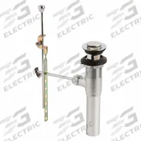 GERBER Drain Assembly: Brass/Stainless Steel, Chrome, 8 1/2 in Overall Ht, 2 1/4 in Overall Dia (MPN G0043973). Key specifications — Product Type: Drain Assembly; Brand: GERBER; Finish: Chrome; Material: Brass; Includes Overflow: Yes.