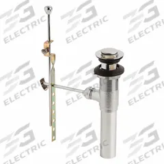 GERBER Drain Assembly: Brass/Stainless Steel, Chrome, 8 1/2 in Overall Ht, 2 1/4 in Overall Dia (MPN G0043973). Key specifications — Product Type: Drain Assembly; Brand: GERBER; Finish: Chrome; Material: Brass; Includes Overflow: Yes.