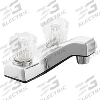 EZ-FLO Low Arc Bathroom Faucet: Nonmetallic Collection, Plastic, Chrome Finish, 1.2 gpm Flow Rate (MPN 10256N). Key specifications — Includes: Handle, 50/50 Pop-Up; Brand: EZ-FLO; Series: Nonmetallic Collection.