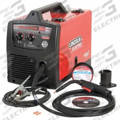 LINCOLN ELECTRIC Flux-Cored Welder: Easy-Core 125, Flux-Cored Pack (MPN K2696-1). Key specifications — Input Voltage (Nominal) (Merch - Table Column, Filters): 120V; Max. Wire Diameter: 0.035 in (Flux-Cored).