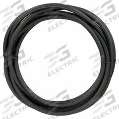 GATES Round Belt: Black, 9/16 in Dia, For 5 13/32 in Min Pulley Dia, 345 in Overall Lg, Rough, 80A (MPN 9 X 345 RE BELT). Key specifications — Hardness: 80A; Belt Material: Gum Rubber; Color: Black.