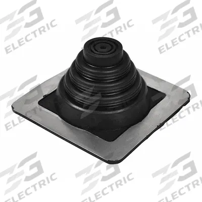 OATEY 6"H-W Plastic Roof Vent Pipe Boot: For Pitched Roof, Square Base, For 1 Pipes - Rectangular-Base Boots