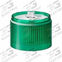 PATLITE Tower Light Module: Flashing/Rotating/Steady, 24V DC, Green, 100 mm Overall Dia, LR10 (MPN LR10-E-G). Key specifications — Brand: PATLITE; Compatible with Series: LR10; Lens Color: Green; Operating Voltage: 24V DC; Manufacturer Part Number: LR10-E-G.