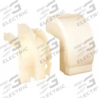 LEGRAND External Elbow: CableSmart 40N2, 4 in Wd, 2 in Ht, Plastic, White (MPN 40N2F19WH). Key specifications — Series: CableSmart 40N2; Material: Non-Metallic; Color: White; For Use With: 40N2 Raceways; Brand: LEGRAND; Item: 90 Degree External Elbow.