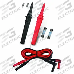 TRIPLETT Test Leads: CAT III 1000V/CAT IV 600V, Std Probe, Right Shrouded Plug, 4 7/8 ft Lg (MPN TL15). Key specifications — Brand: TRIPLETT.