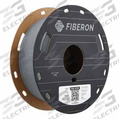 POLYMAKER Filament: Fiberon PA6-GF25, Nylon, 1.75 mm, 0.5 kg - Carbon Fiber-Reinforced Nylon 3D-Printing Filament
